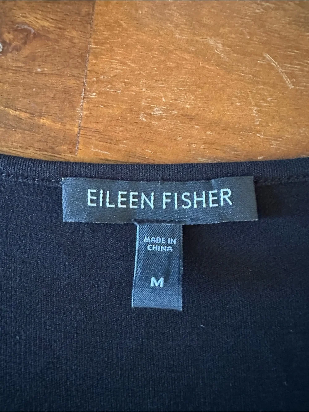 Eileen fisher 100% silk black tunic tank top ladies size M